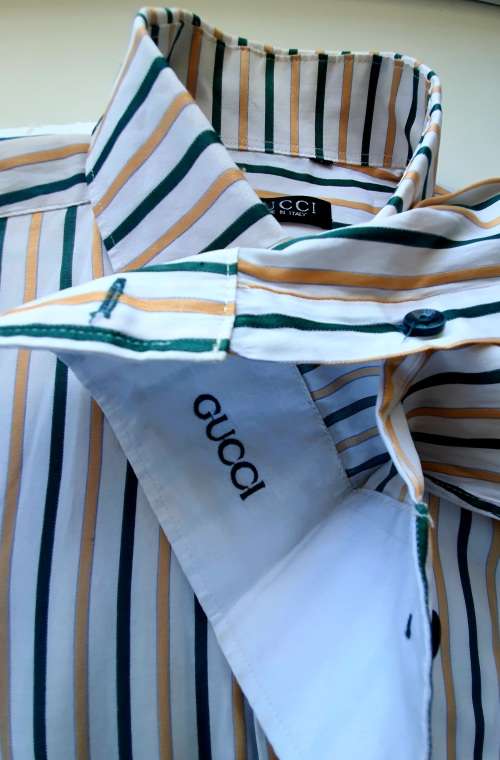 ORIGINAL ***GUCCI*** STUNNING VINTAGE SHIRT - MADE IN ITALY - WITH EMBROIDERY